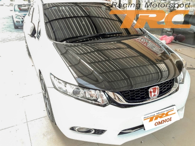 ฝากระโปรงหน้าแต่ง-ฝาหน้า- CIVIC 2012 คาร์บอน (2)